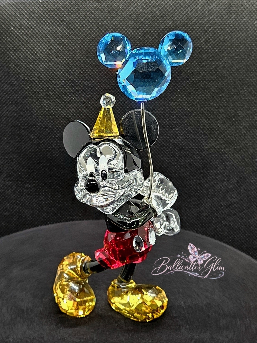 Swarovski Disney Celebration Mickey Blue Balloon #5376416 Retired